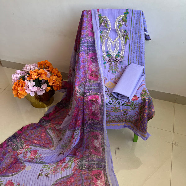 LAVENDER PATCH SUIT Libaas e Lucknow