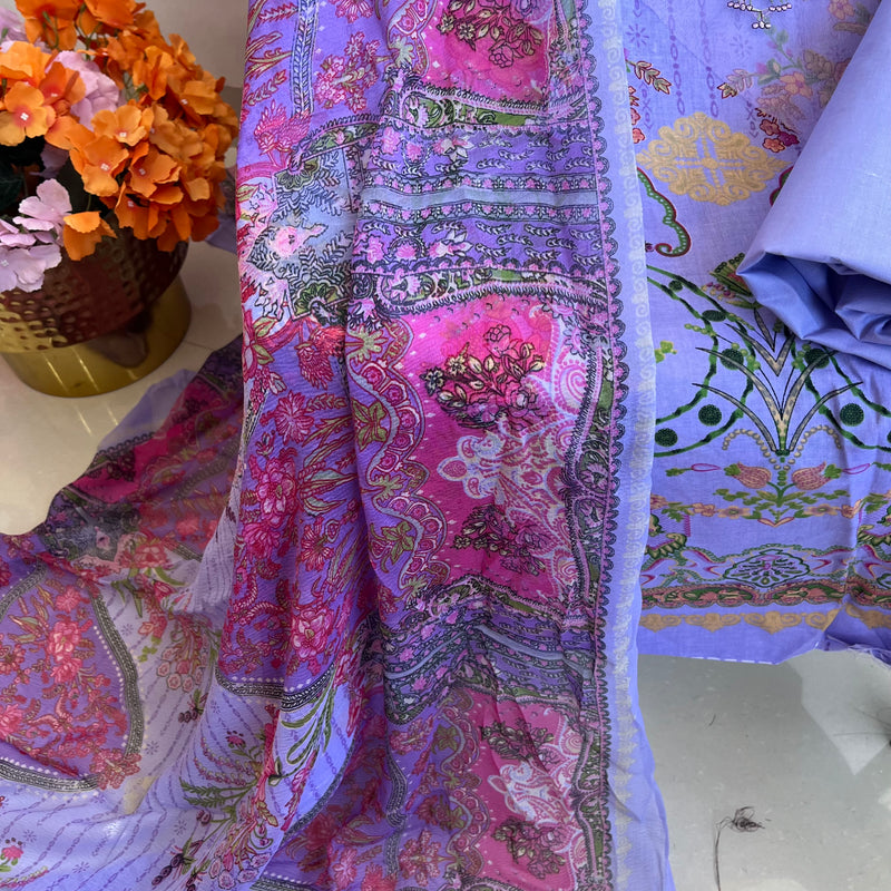 LAVENDER PATCH SUIT Libaas e Lucknow