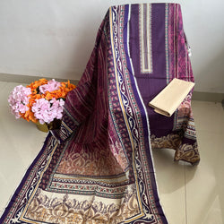 WINE LAWN PRINT SUIT Libaas e Lucknow