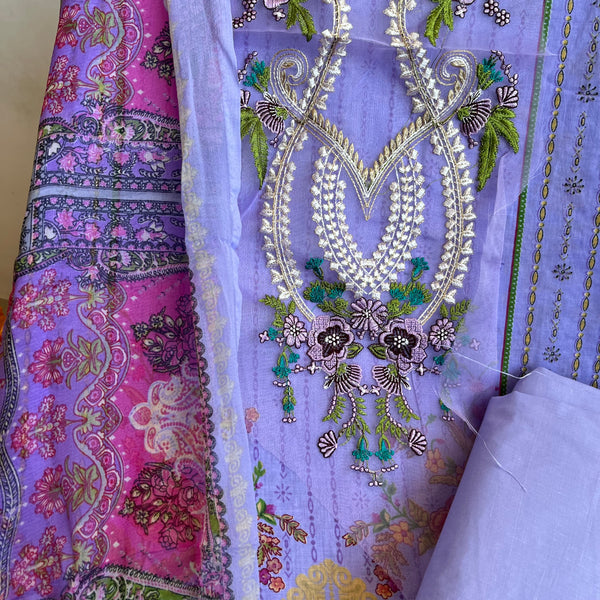 LAVENDER PATCH SUIT Libaas e Lucknow