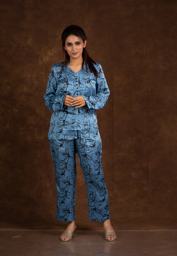 Ruhaaniyat Blue Co ord set Libaas e Lucknow