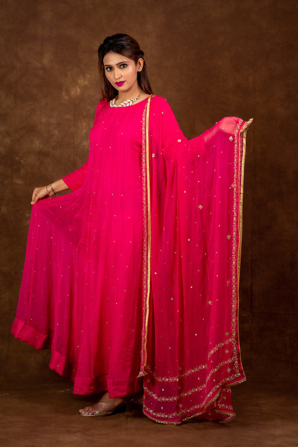 Mughal Pink Suit Set Libaas e Lucknow