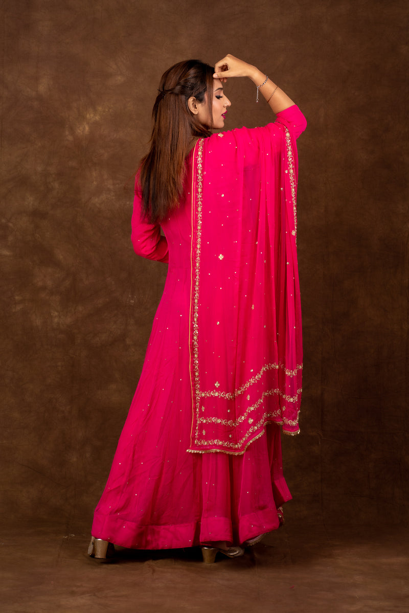 Mughal Pink Suit Set Libaas e Lucknow