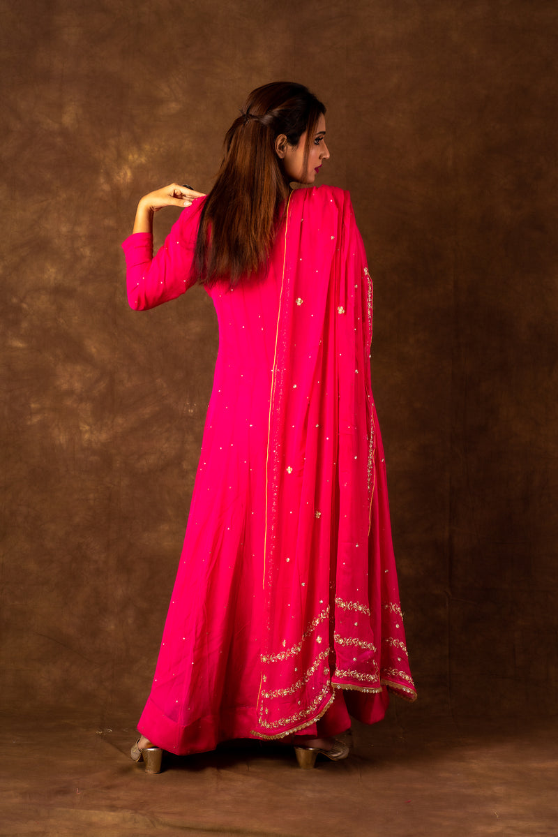 Mughal Pink Suit Set Libaas e Lucknow