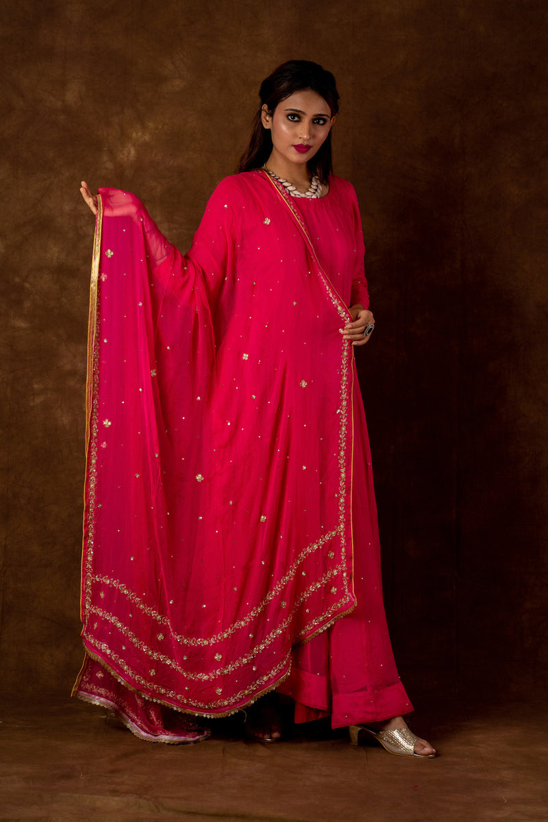 Mughal Pink Suit Set Libaas e Lucknow